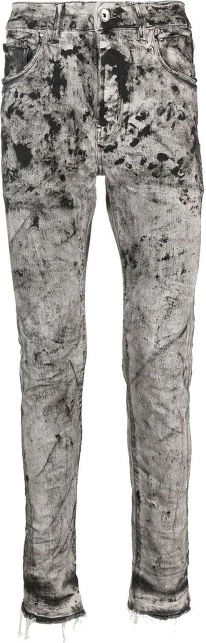 Grey Paint Splatter Skinny Jeans