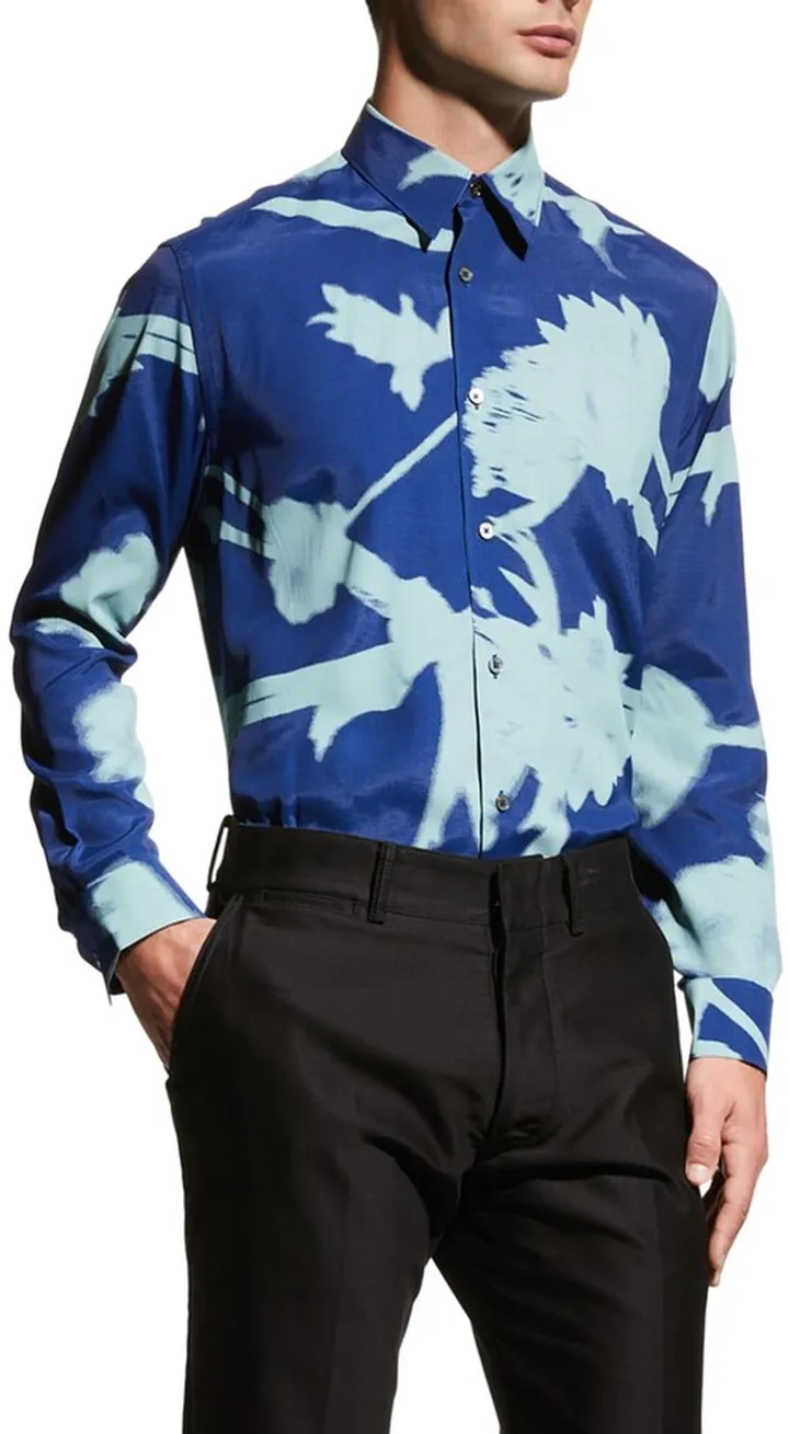 Men's Tailored Archival-Print Sport Shirt