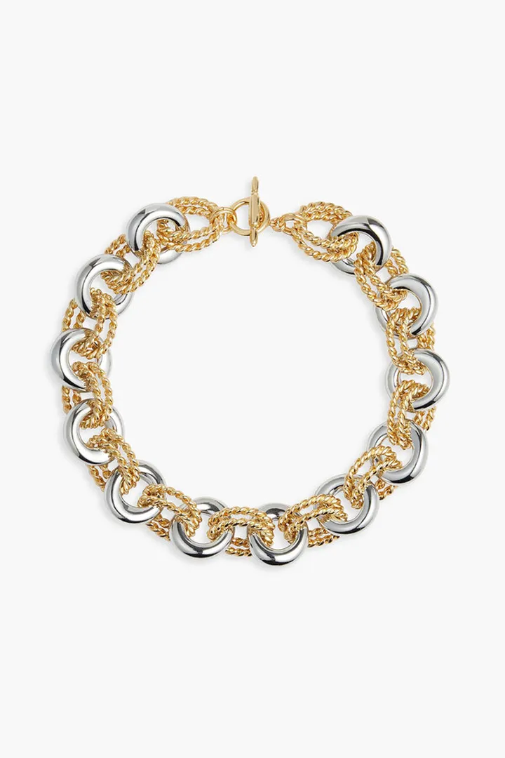 Gold and silver-tone necklace