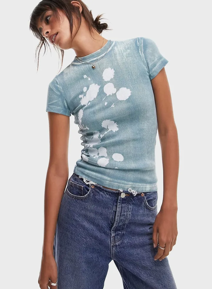 Graphic Knitted T-Shirt