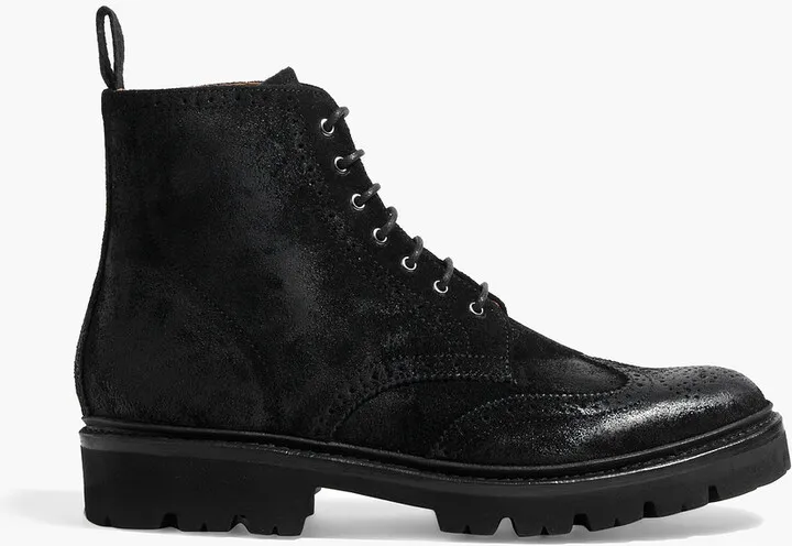 Emmaline distressed suede ankle boots