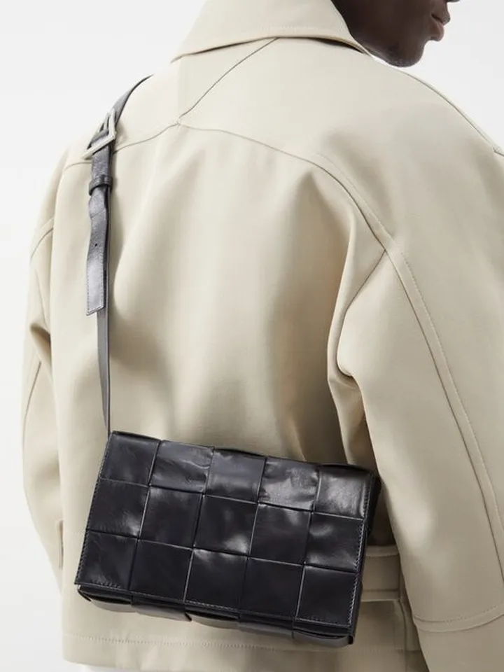 Intrecciato Paper-leather Cross-body Bag