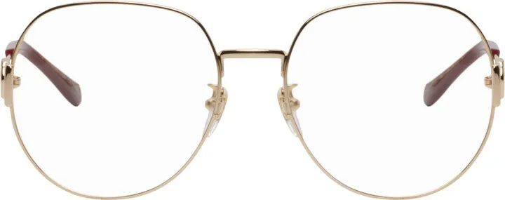 Gucci Gold Round Glasses