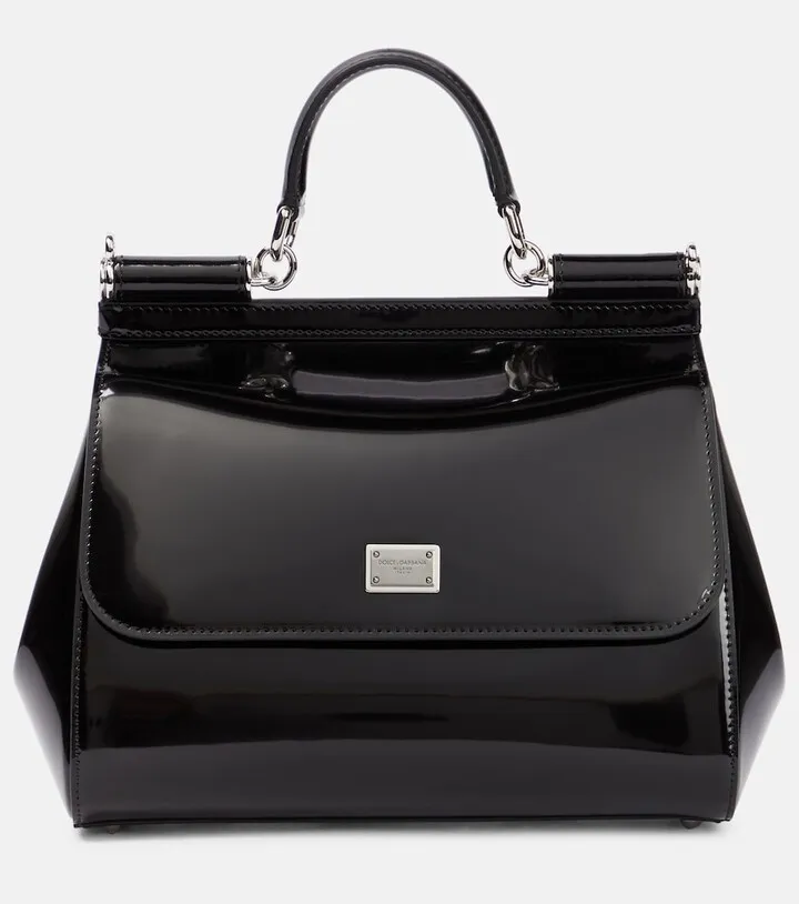 x Kim Sicily Medium patent leather tote bag