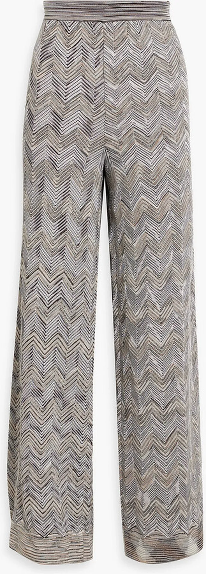 Crochet-knit wide-leg pants