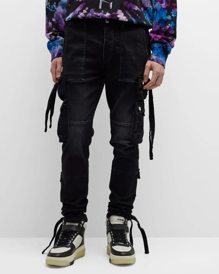Men's Denim Tactical Cargo Pants