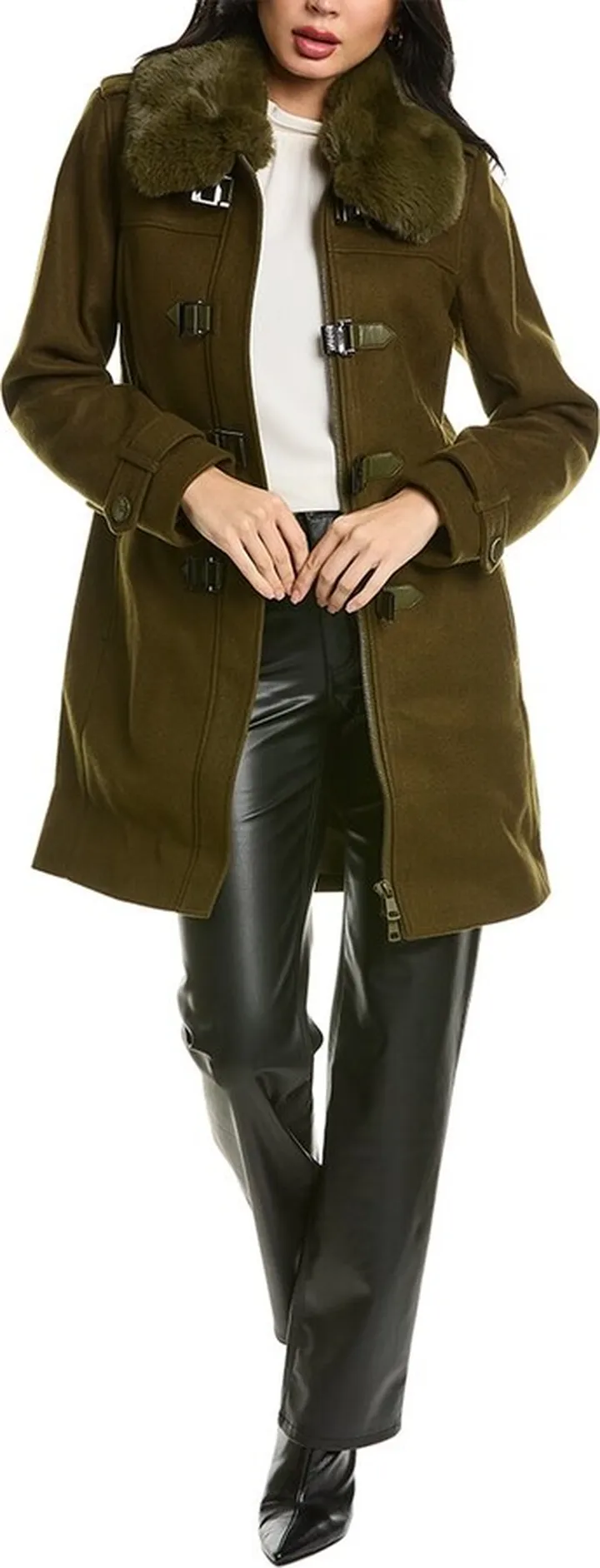 Badgley Mischka Renza Wool-Blend Coat