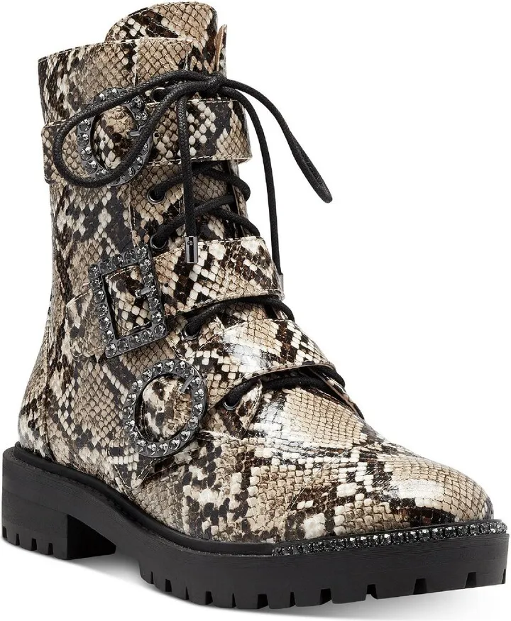 Kirlah Womens Lug Sole Combat & Lace-up Boots