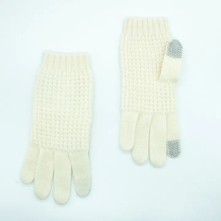 Cashmere stitched tech gloves