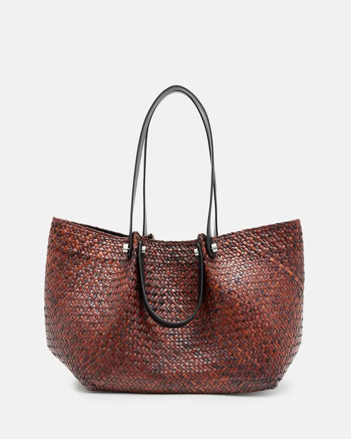 Allington Straw Tote Bag - Peat Brown