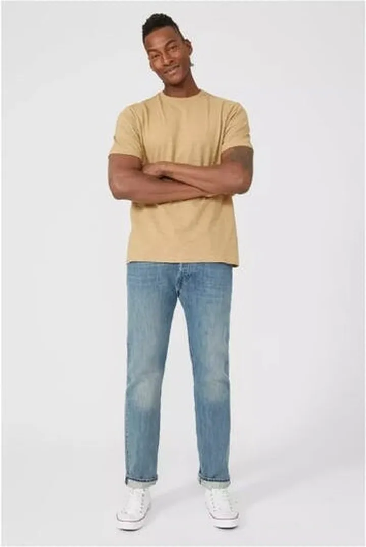 Mantaray Mens Slub T-Shirt - Sand