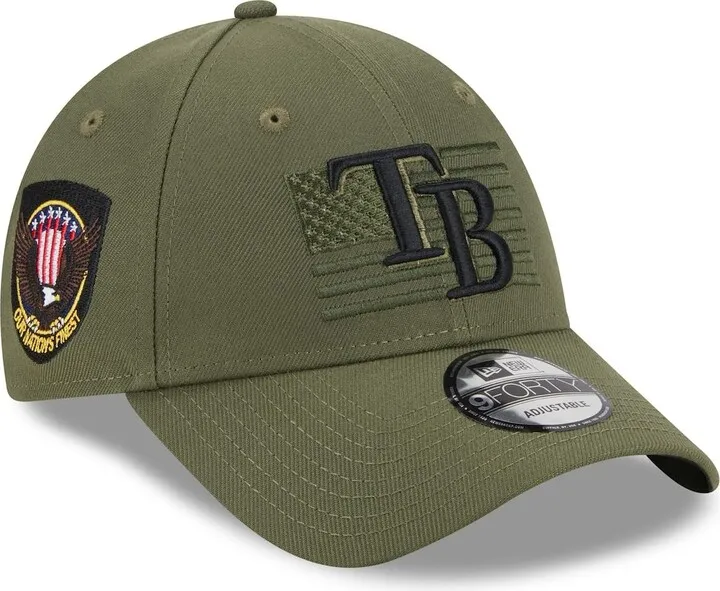Men's New Era Green Tampa Bay Rays 2023 Armed Forces Day 9FORTY Adjustable Hat