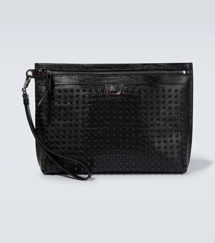 Citypouch studded leather pouch
