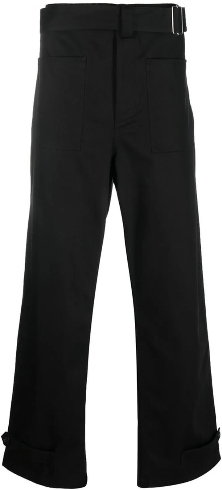 Buckled Four-Pocket Straight Trousers
