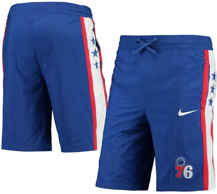 Men's Nike Royal Philadelphia 76ers Courtside Heritage Shorts