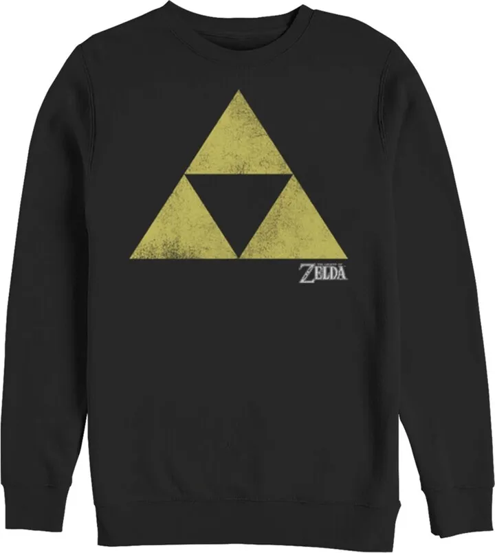 Men's Nintendo Legend of Zelda Classic Triforce Sweatshirt - Black - Small