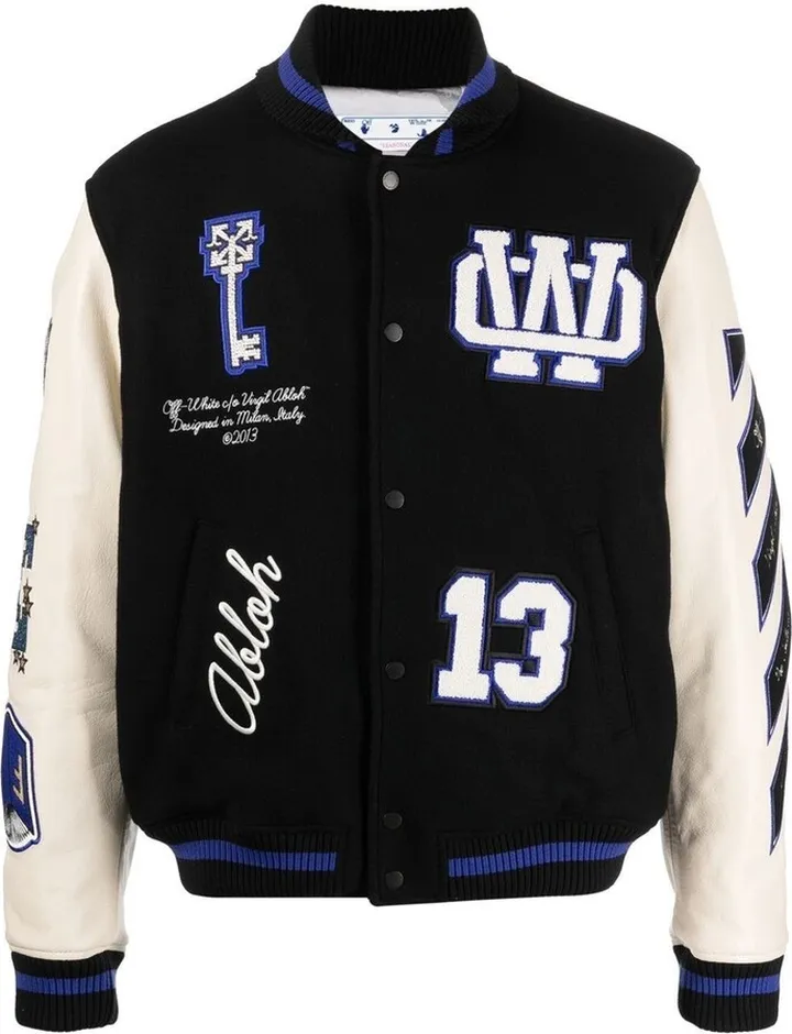 Patch-Detail Bomber Jacket