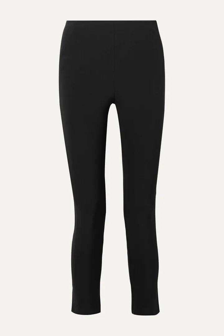 Veronica Beard - Cropped Stretch-crepe Skinny Pants - Black
