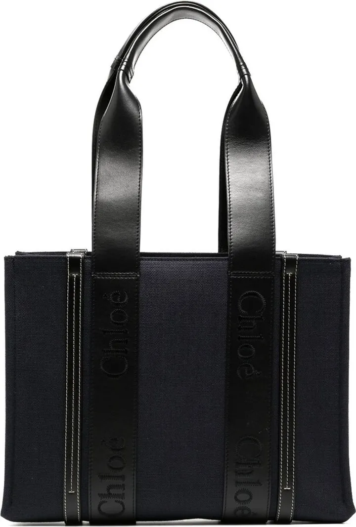 Woody denim tote bag