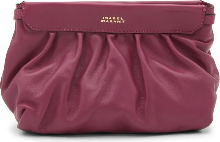 Isabel Marant Luzes Gathered Logo Detailed Crossbody Bag