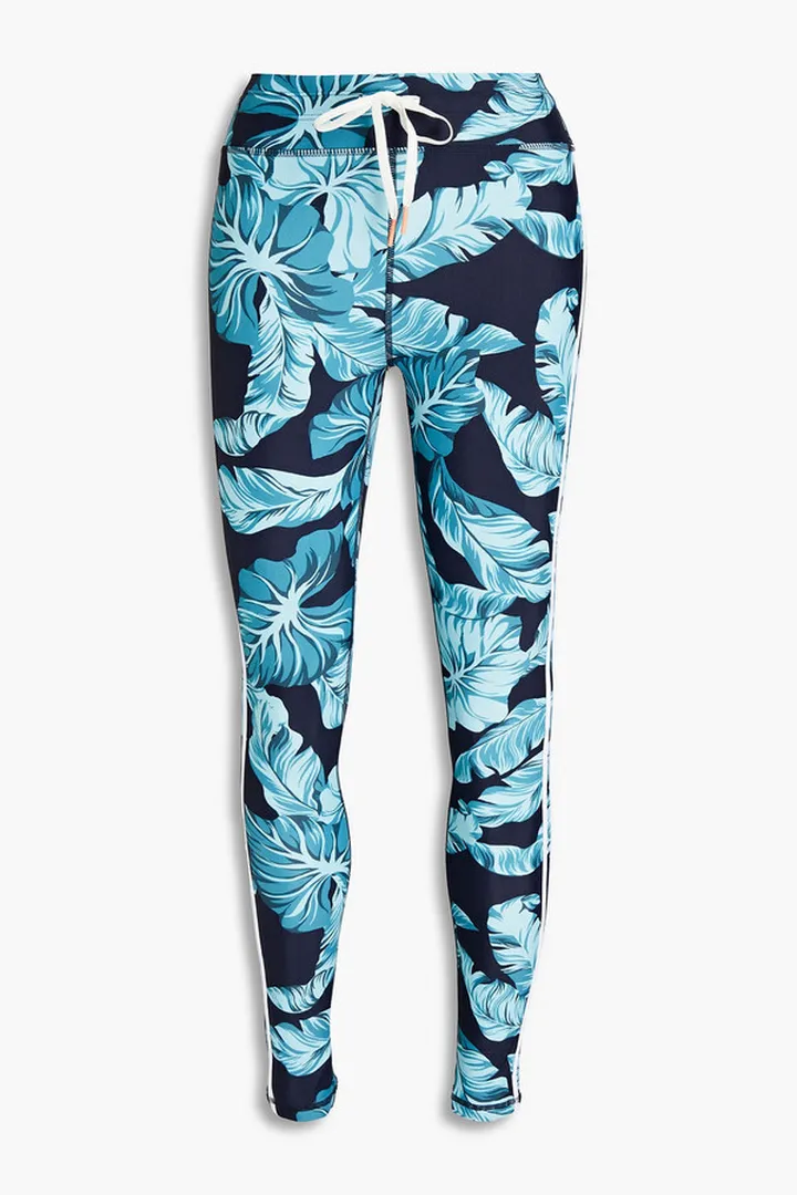 Malibu Palm printed stretch leggings