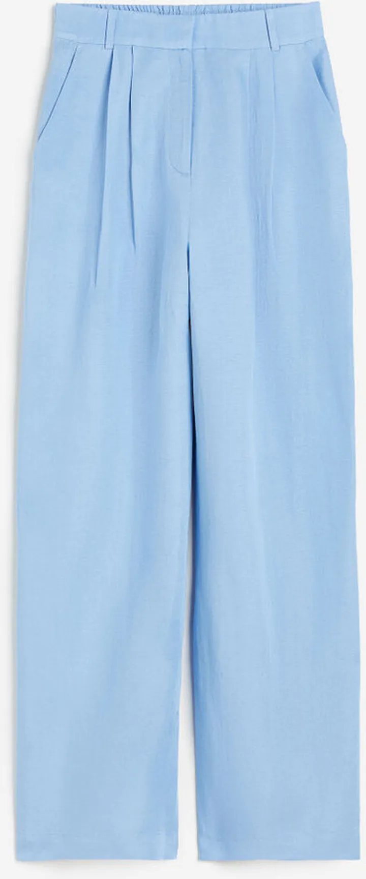 Wide-leg Linen-blend Pants