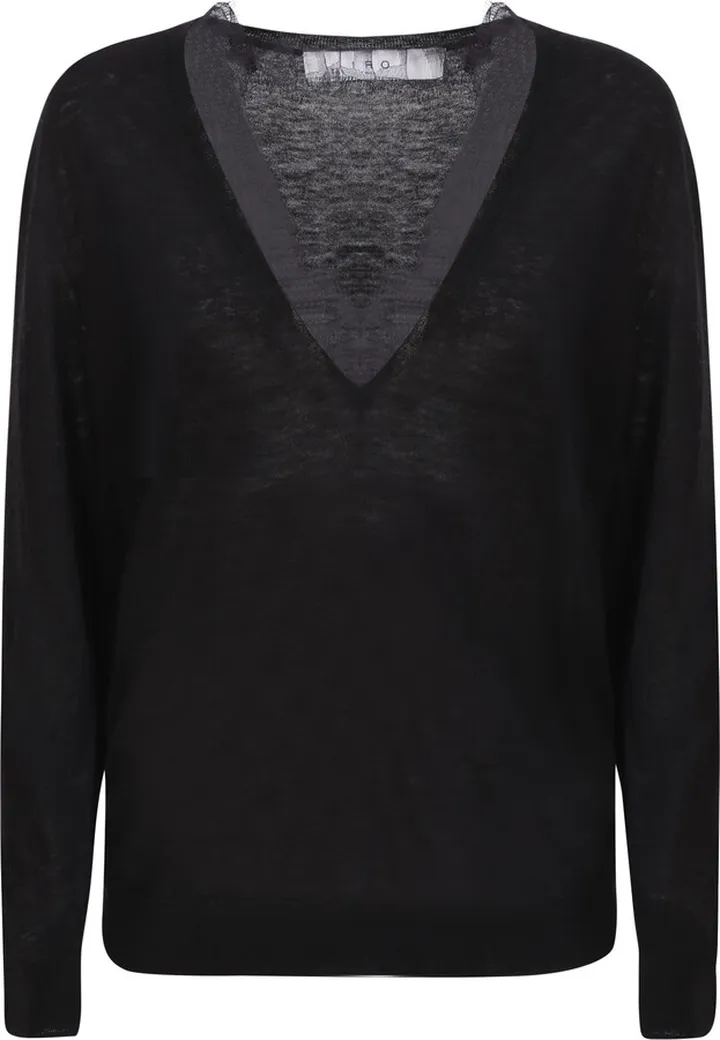 Haru V-neck Pullover Black