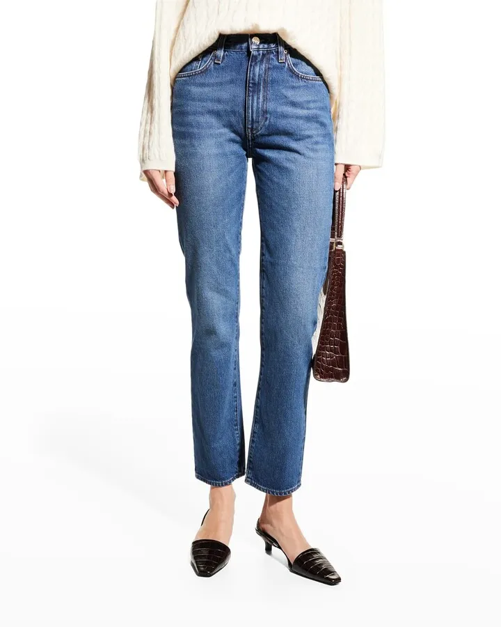 Regular Fit Ankle Hem Jeans