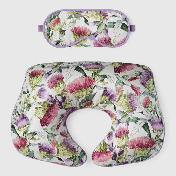 Flower print cotton travel set