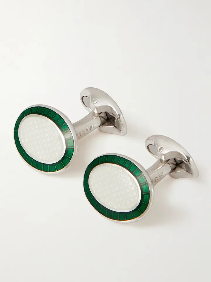 + Deakin & Francis Silver and Enamel Cufflinks