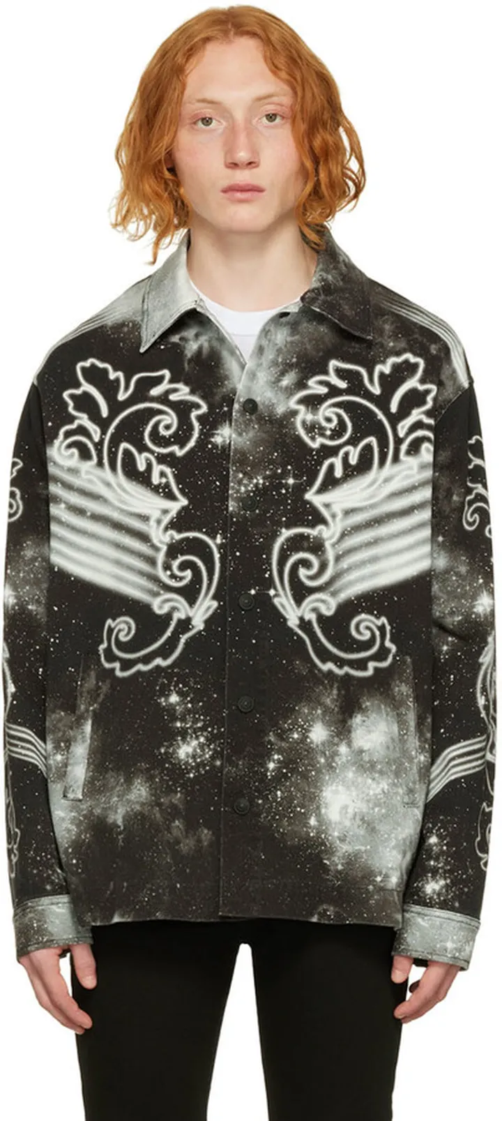 Versace Jeans Couture Black Space Couture Denim Jacket