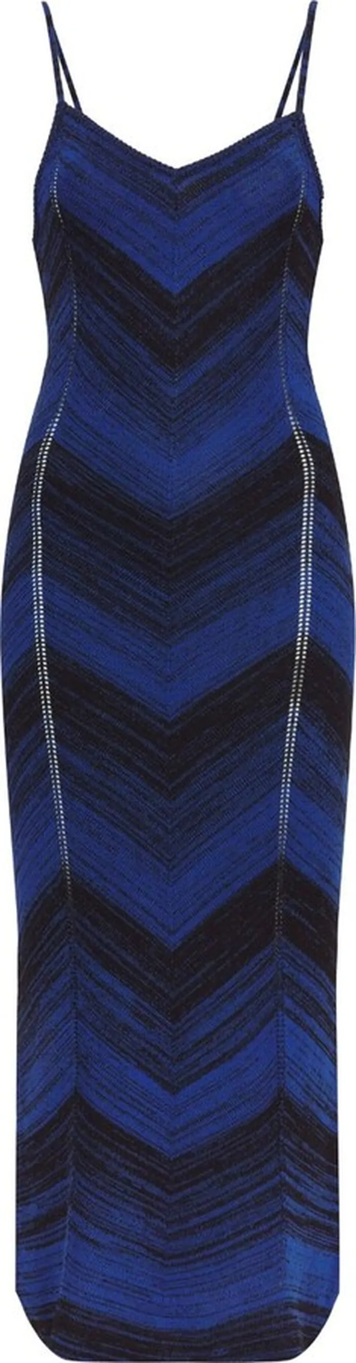 Chevron Knit Midi Dress