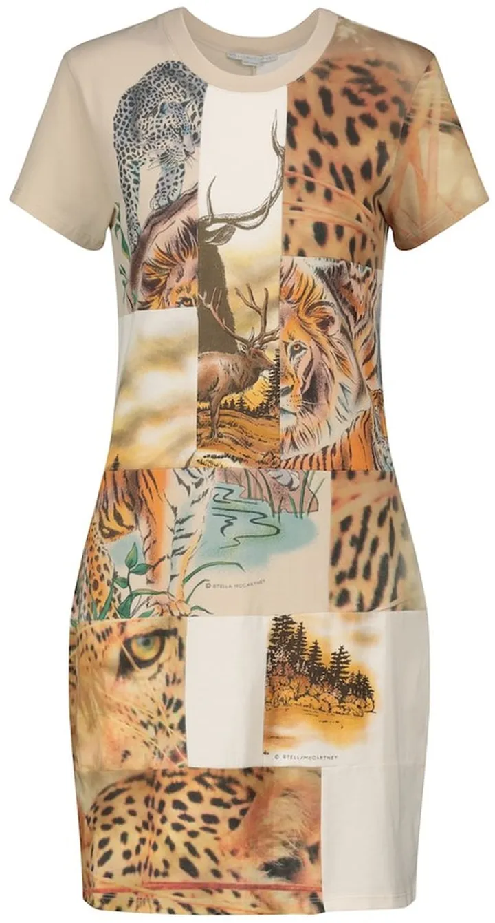 Printed cotton jersey minidress