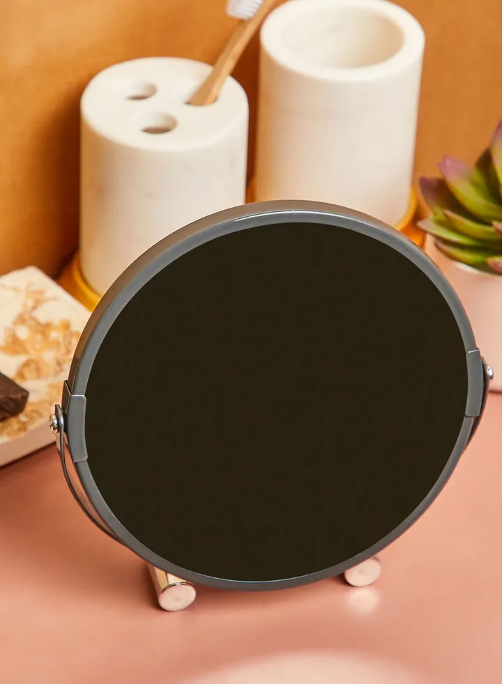 Grey Metal Face Mirror