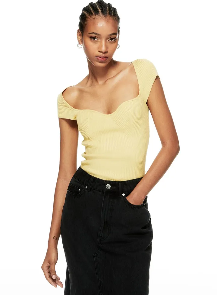Ribbed Knitted Top
