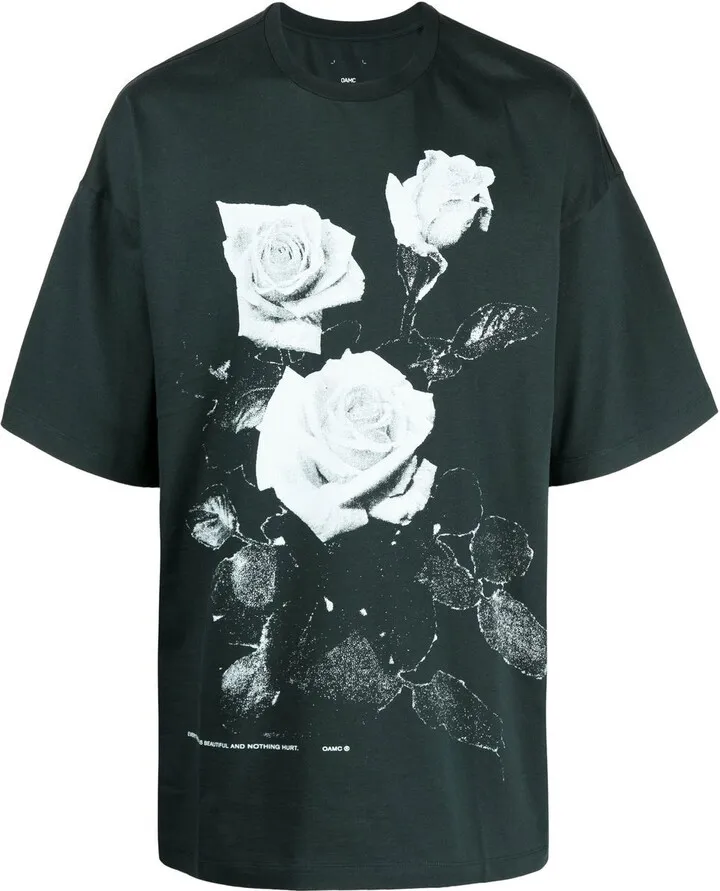 floral-print T-shirt