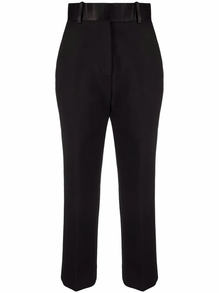 Cropped Straight-Leg Trousers