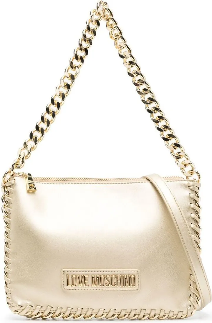 Chain-Link Trim Shoulder Bag