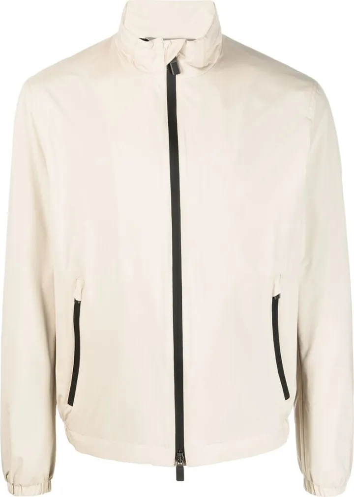 High-Neck Zip-Up Bomber Jacket