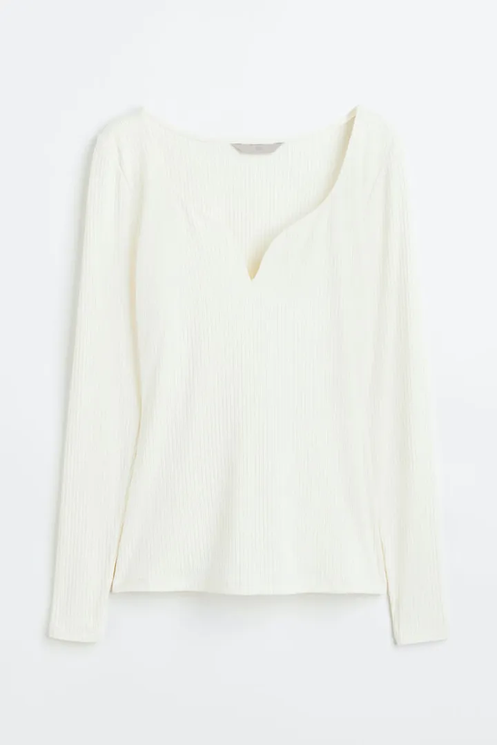 Sweetheart-neckline Top