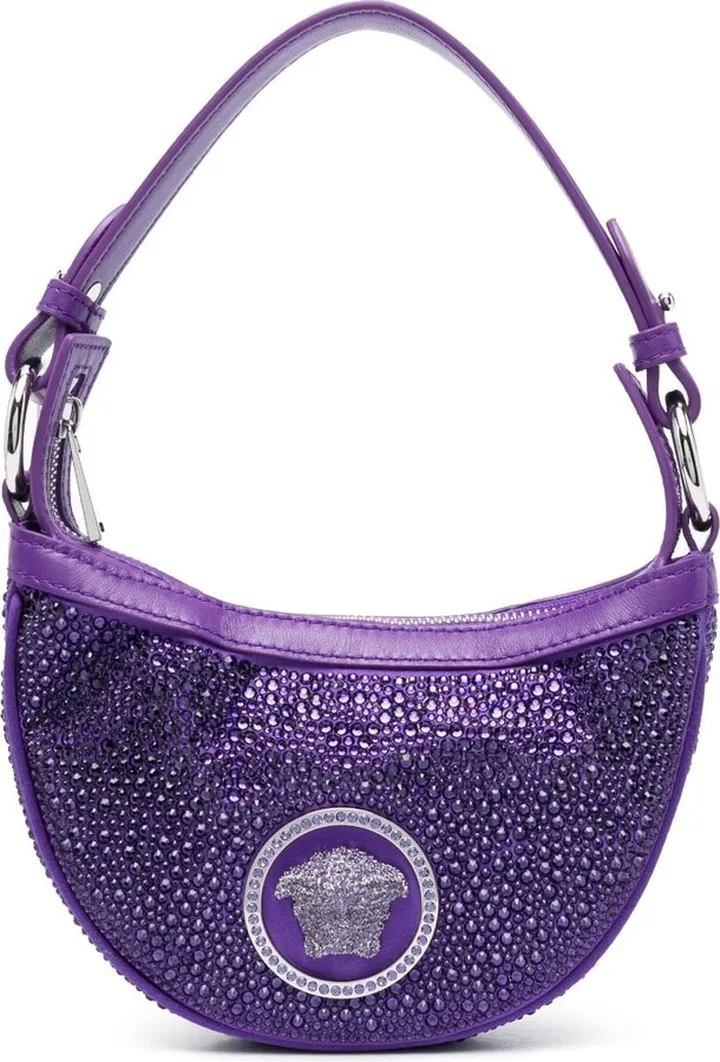 Repeat crystal-embellished shoulder bag