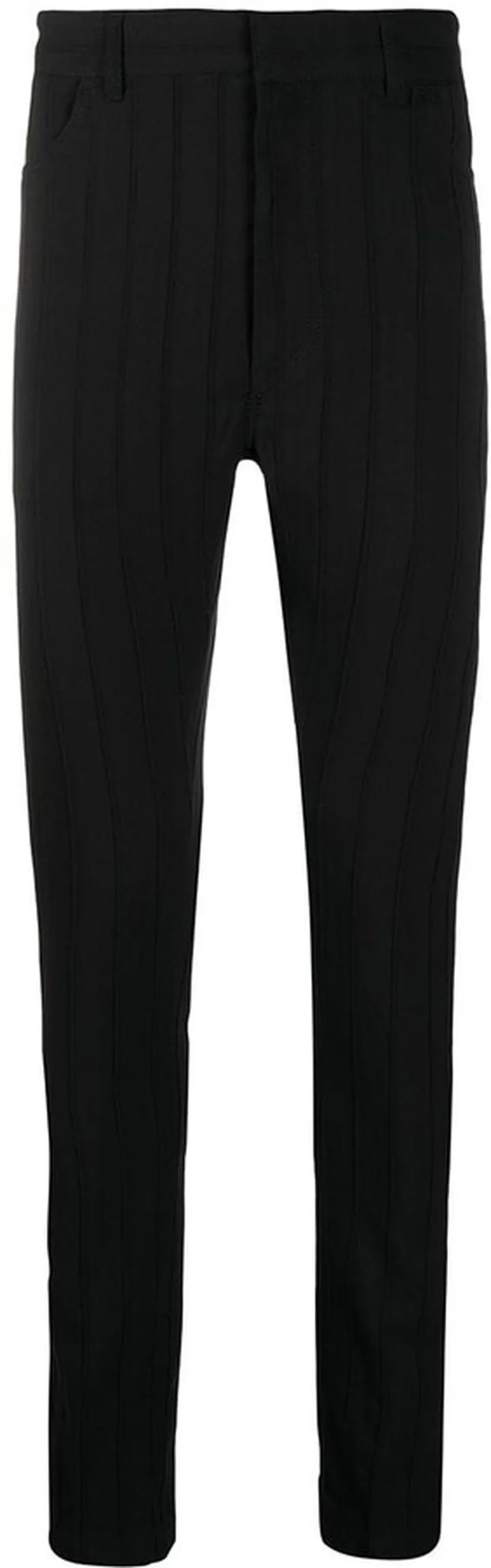 Fine Knit Striped Skinny Trousers