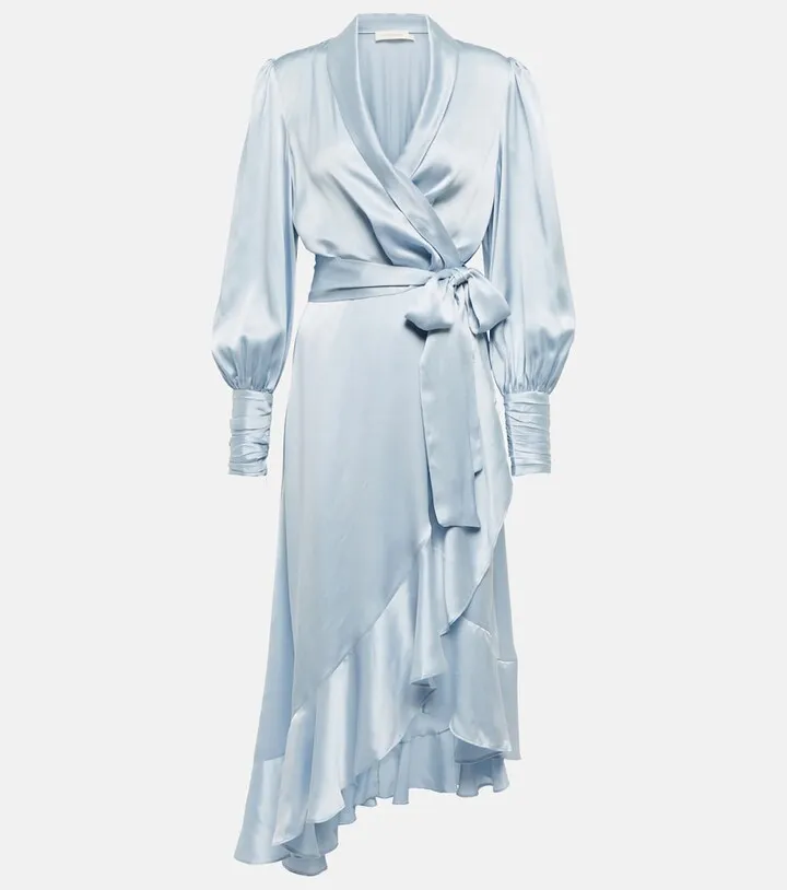 Silk satin midi dress