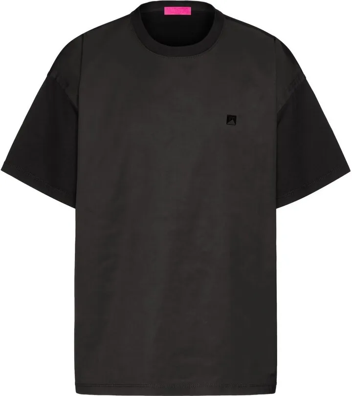 stud detail panelled T-shirt