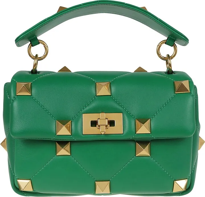 Roman Stud Medium The Shoulder Bag from Valentino GaravaniComposition: Leather | Lambskin Leather