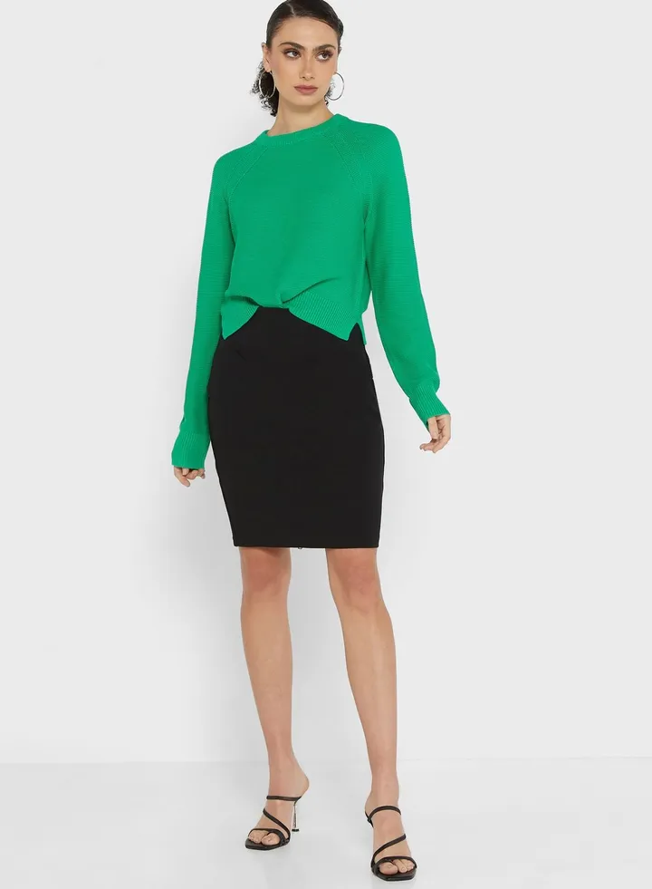 High Waist Midi Skirt