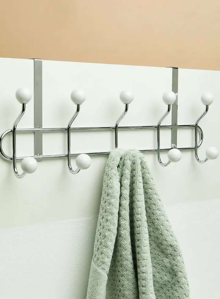 White & Chrome Over Door Hanger