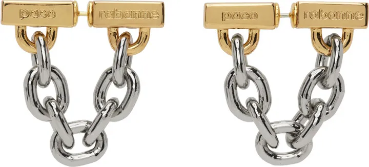 Paco Rabanne Gold & Silver XL Chain Link Earrings