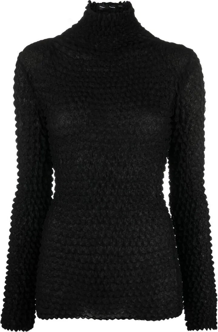 Shibori turtleneck top