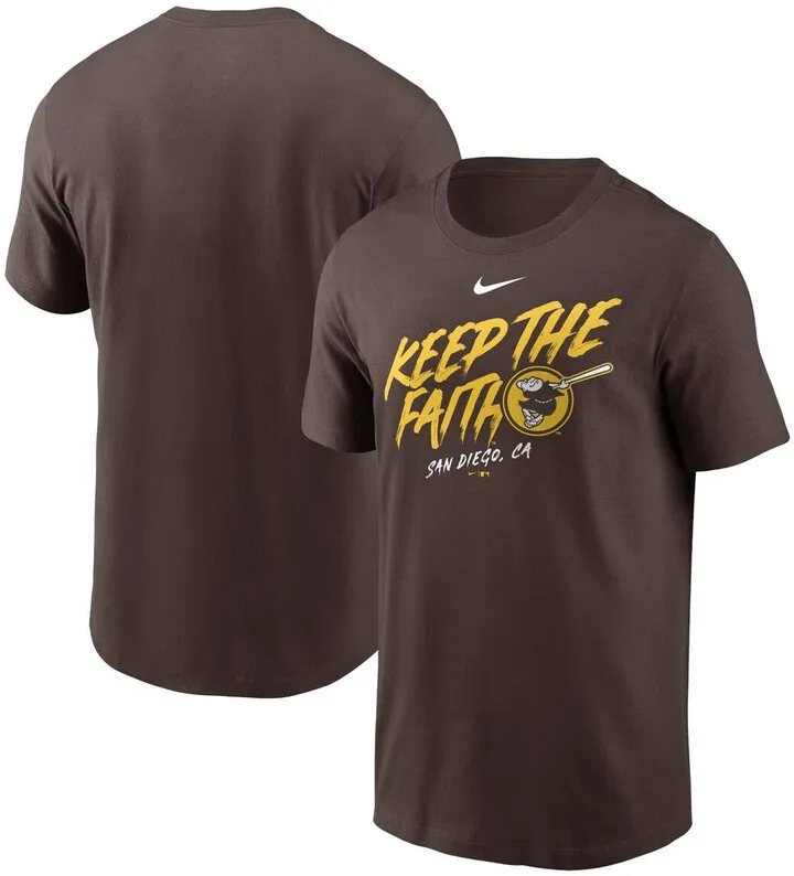 Men's Nike Heather Gray San Diego Padres Keep The Faith Local Team T-shirt